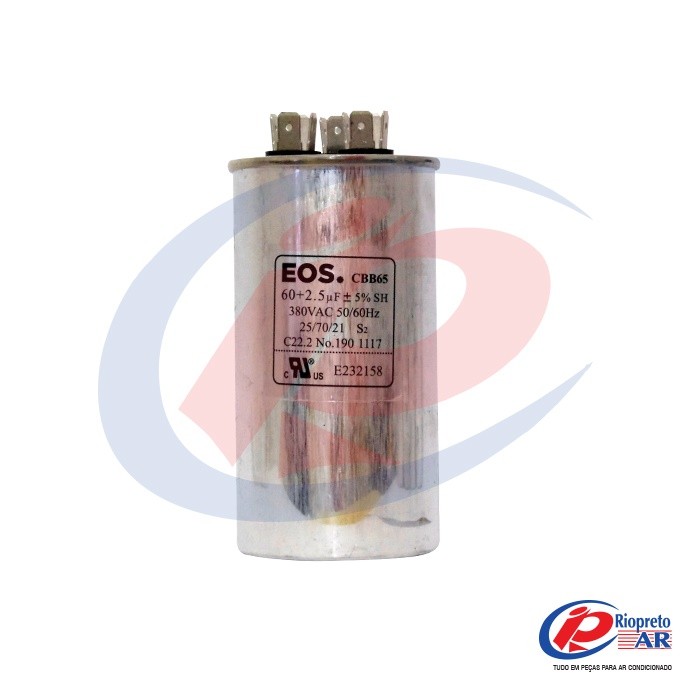 CAPACITOR DUPLO 60 + 2,5    400 VAC AR-CONDICIONADO