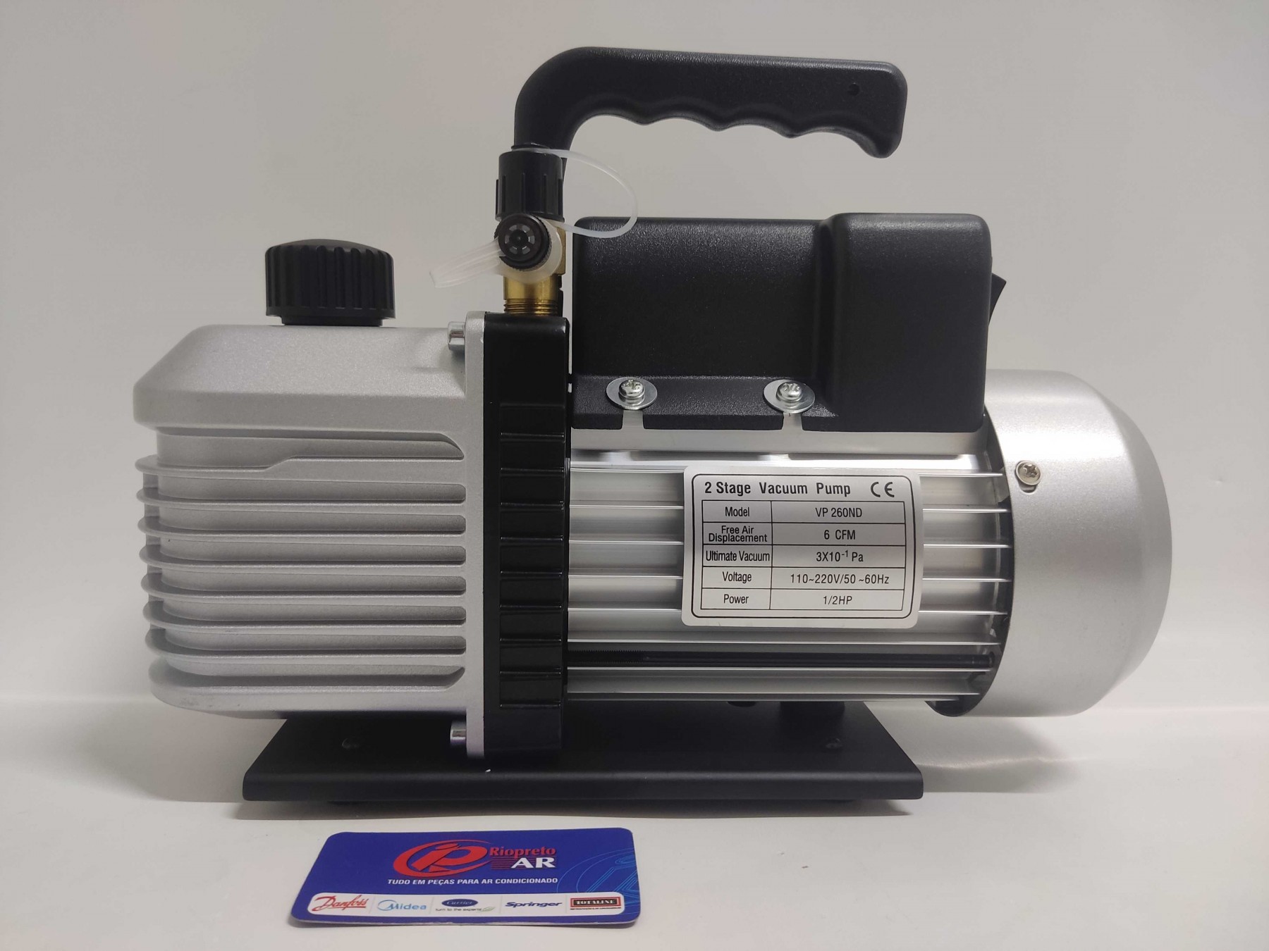 BOMBA DE VACUO 6 CFM VACUUM PUMP DUPLO ESTAGIO 170L/MIN VP260D