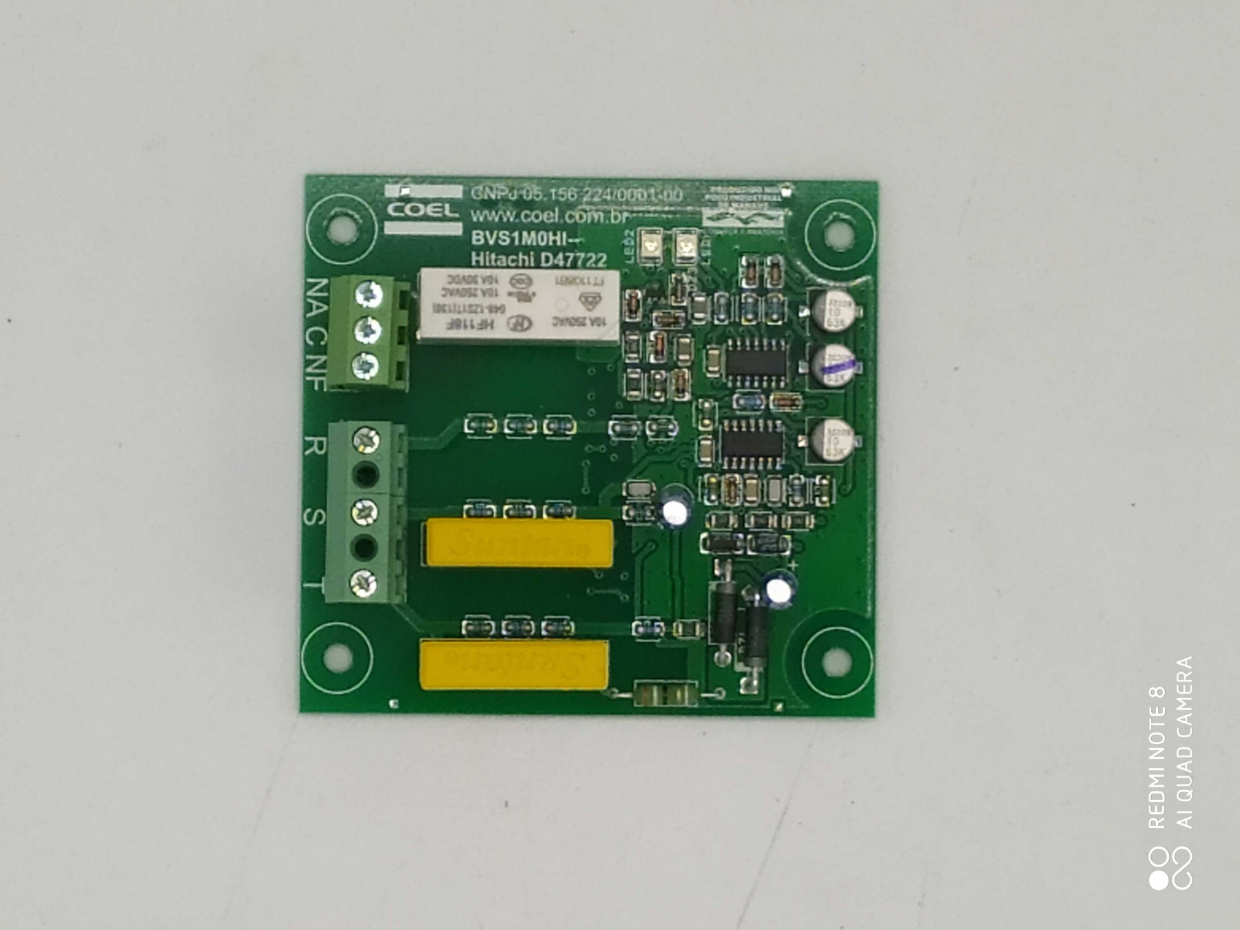 PLACA HITACHI COND RAP RCC RAM RPR 48 60 96 110 120 B5Q B7Q B5S B7S B5L RELE INV RELE FALTA INVERSÃO DE FASE D47722A RIFF BVS1M0HI 480VCA HLD37024A HLD18371A