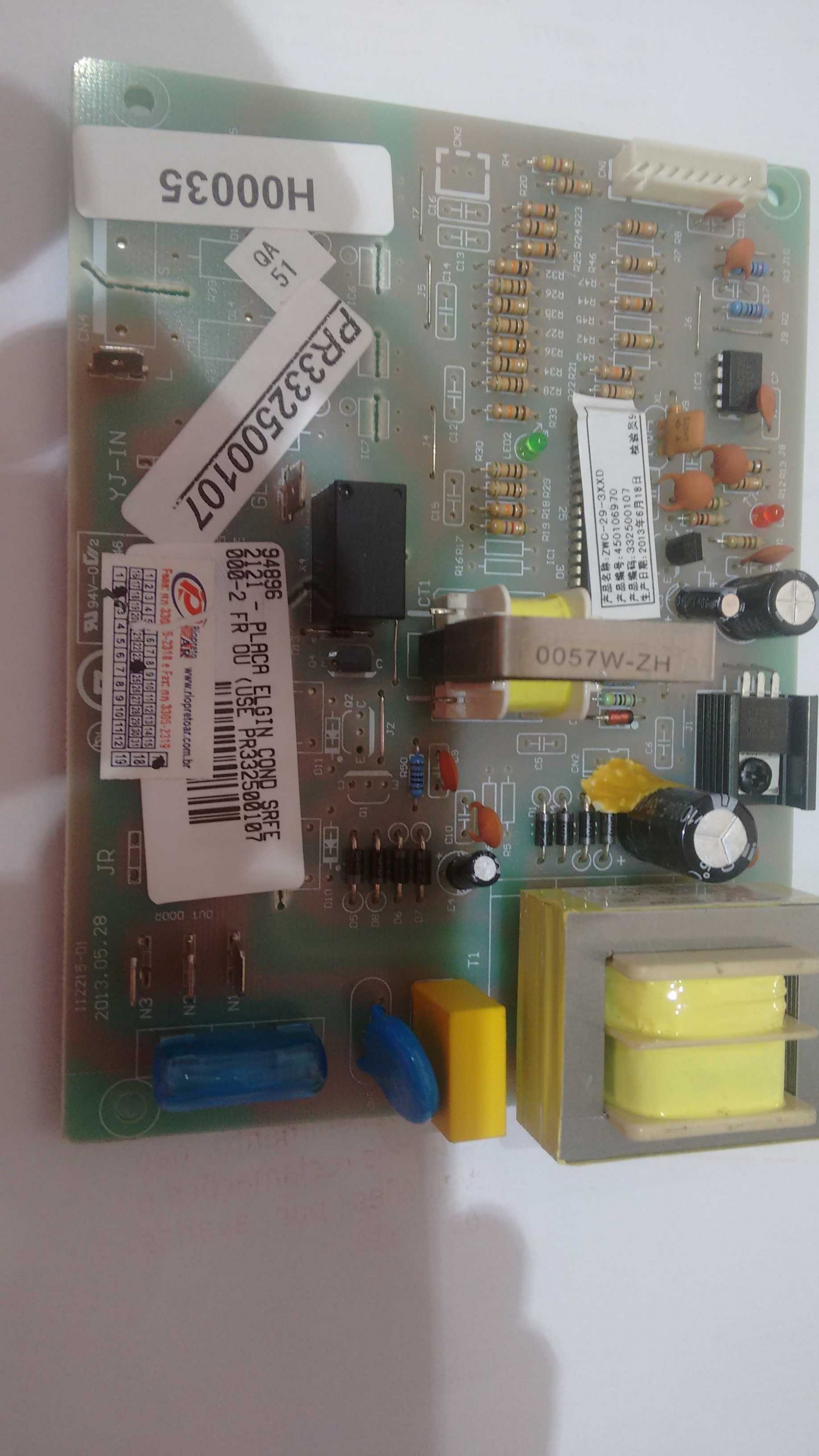PLACA RHEEM COND ZWC 29 3 XX 30 000 KOS 30 FC 3LX