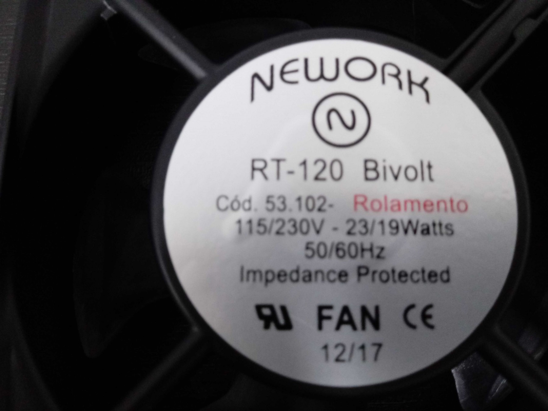 COOLER OUTROS VENTIL  TIPO FAN  120 X 120 MM BI 115/230 V