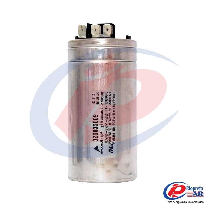 CAPACITOR DUPLO 25 + 8       400 VAC EPCOS AR-CONDICIONADO