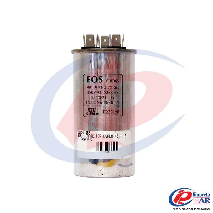 CAPACITOR DUPLO 40 + 10  380 VAC AR-CONDICIONADO