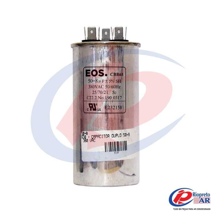 CAPACITOR DUPLO 50 + 8      380 VAC AR-CONDICIONADO