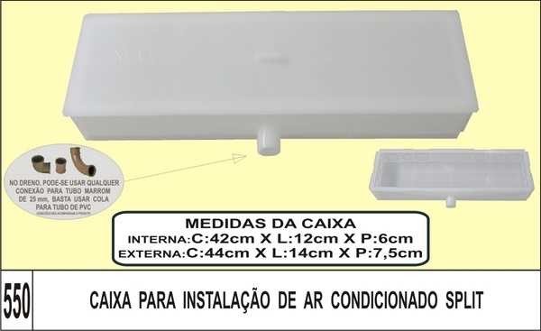 CAIXA DE PASSAGEM PLASTICA P/ INST SPLIT MIX
