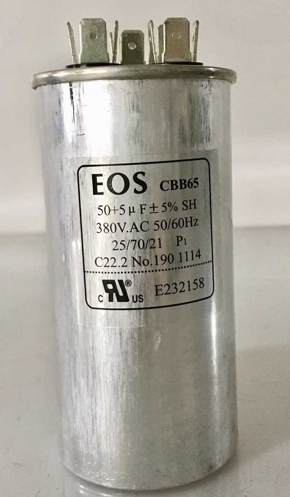 CAPACITOR DUPLO 50 + 5      380 VAC AR-CONDICIONADO