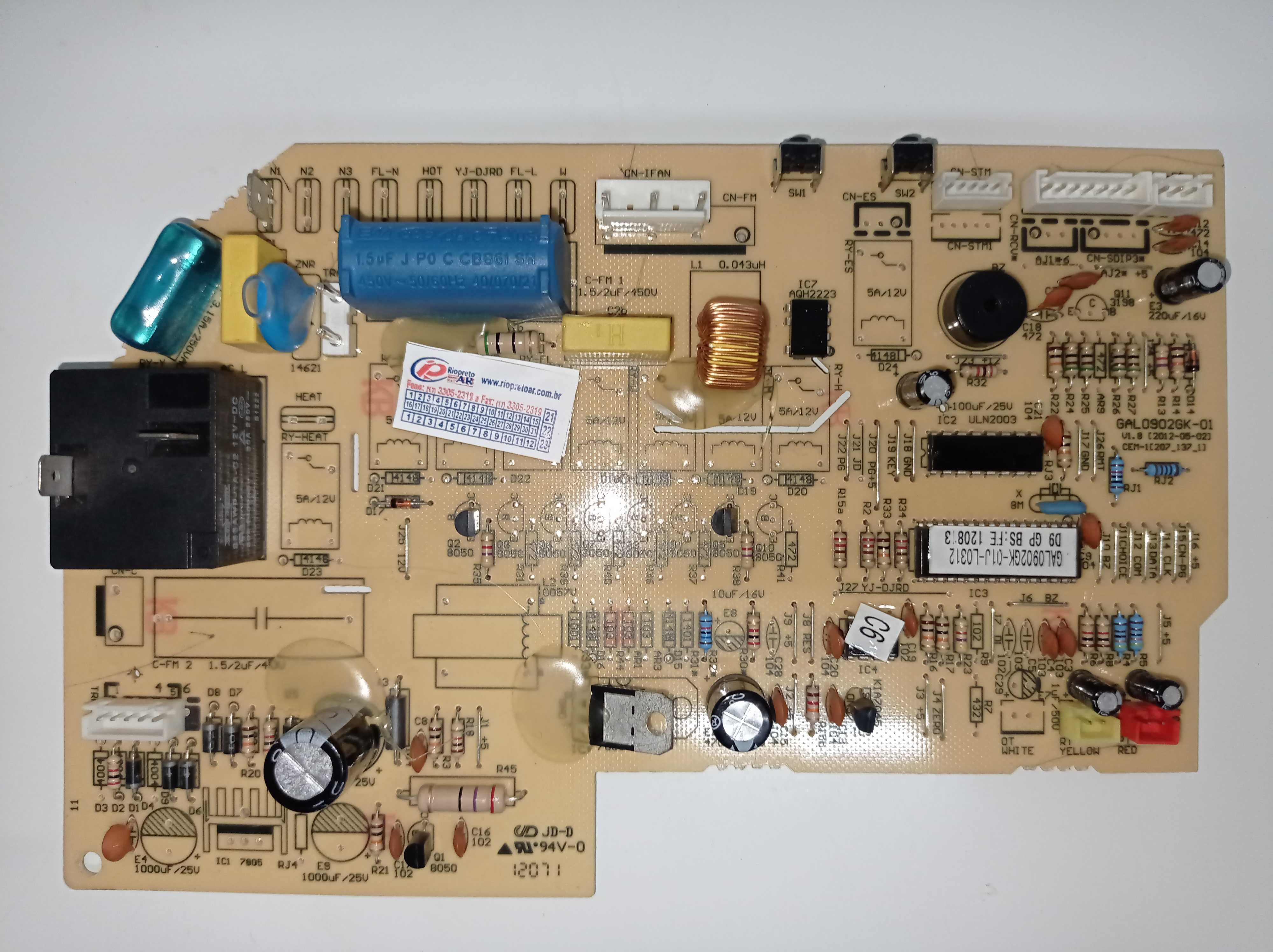 PLACA YORK EVAP DJKA YJEA YJKA 07/09/12 FS-ADK    QUENTE-FRIA FRIA