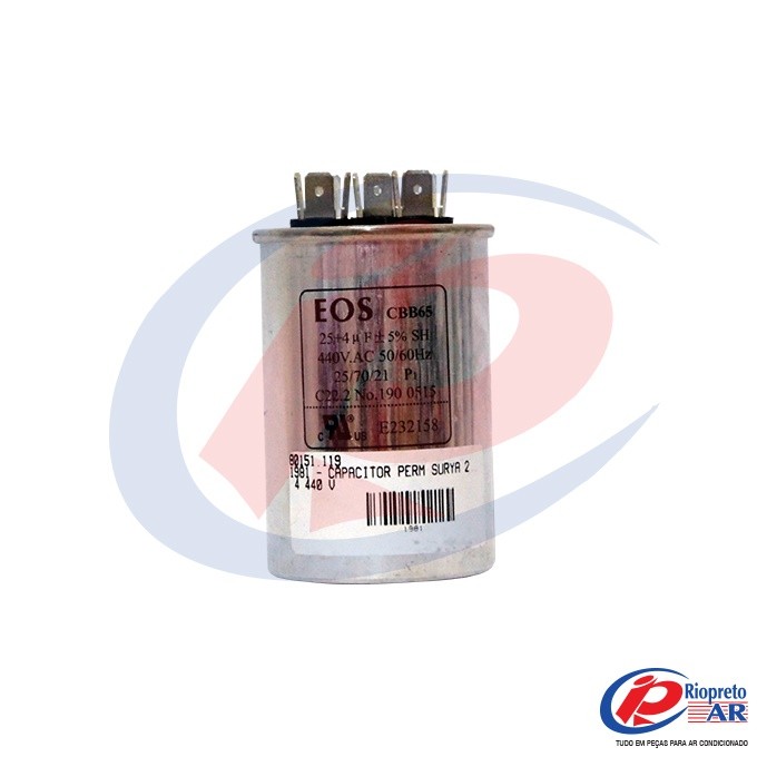 CAPACITOR DUPLO 25 + 4       440 V AR-CONDICIONADO