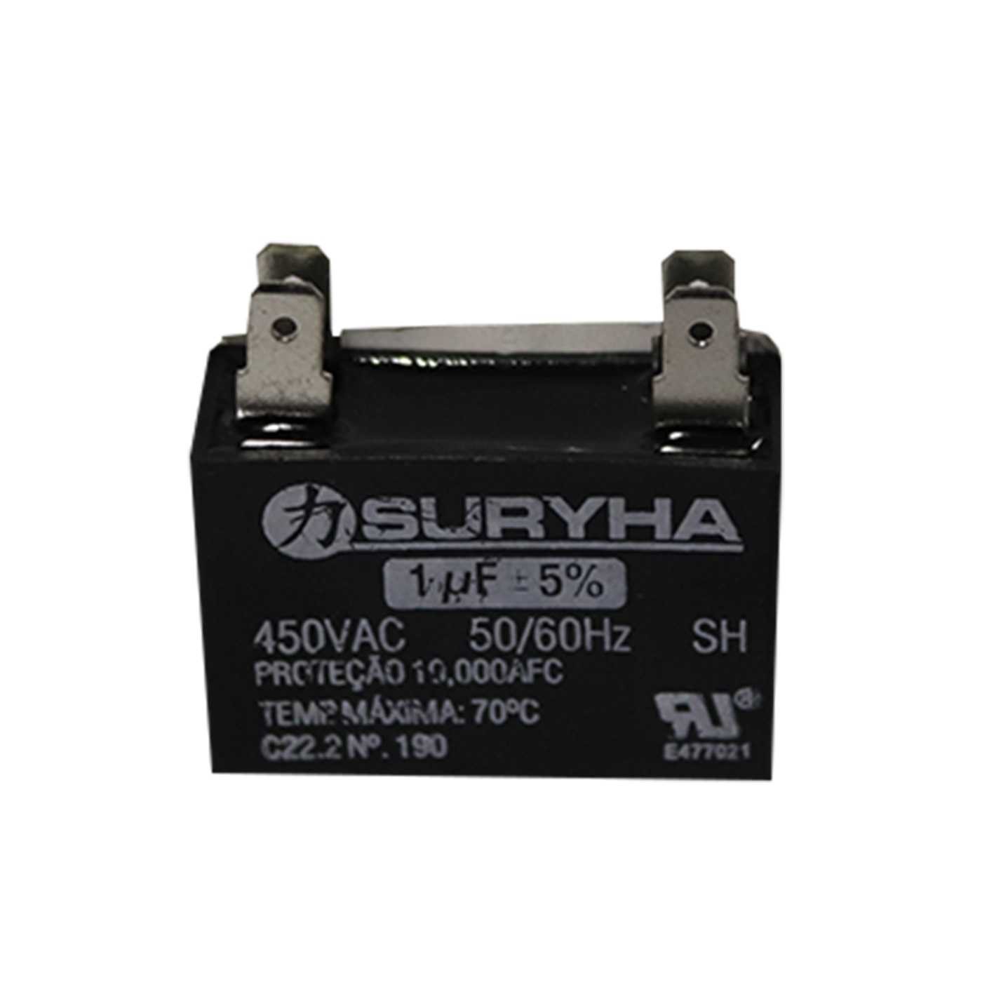CAPACITOR CAIXA 1,0 MFD 450 V 37X11X25 AR-CONDICIONADO