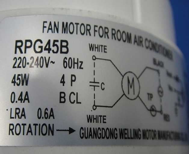 MOTOR VENTILADOR MIDEA EVAPORADORA 42MDCB24M5 42MFCB22M5 42MFQB22M5 MFC RPG45B 