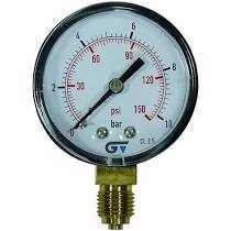MANOMETRO AGATEC 150 PSI X 10 BAR PSI KGF/CM2 ROSCA 1/4 BSP 0,63MM 