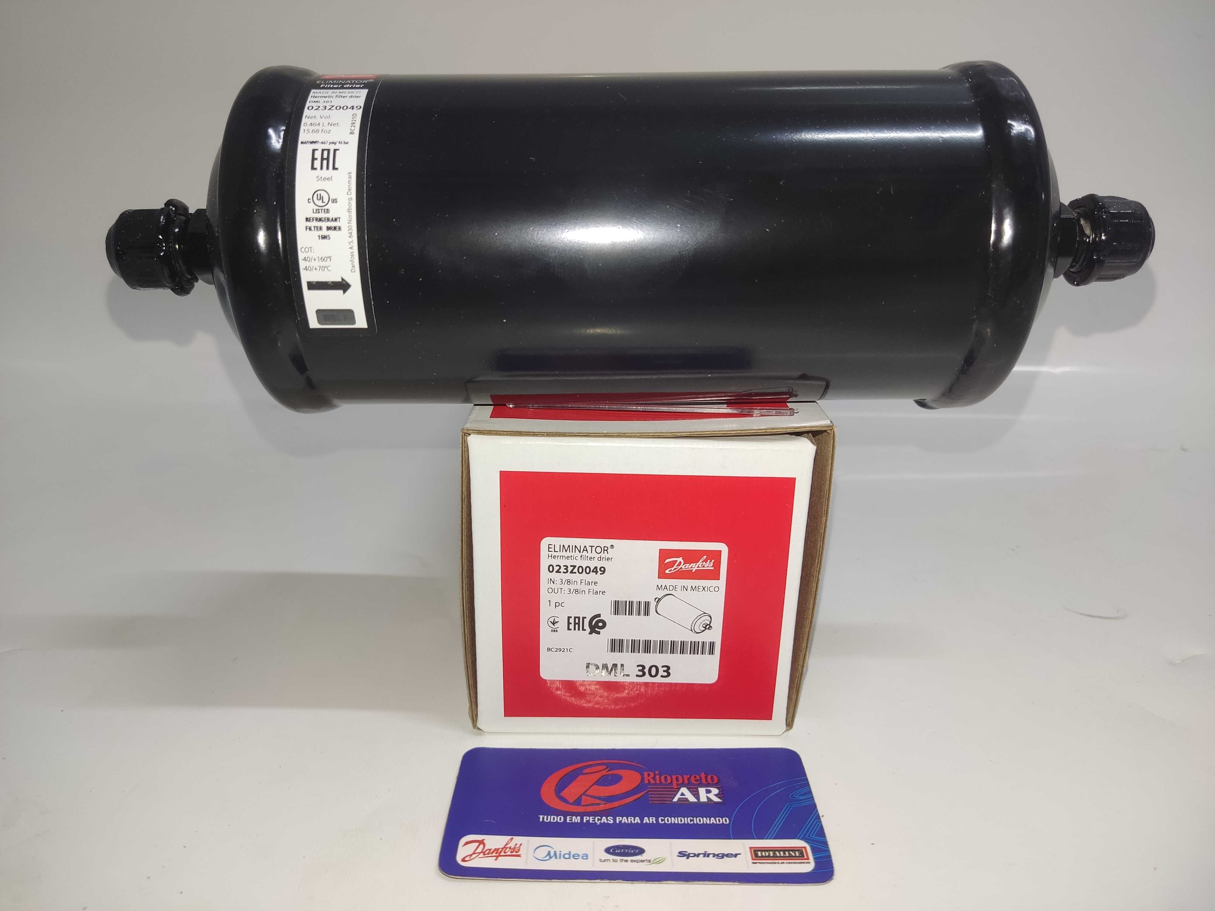 FILTRO SECADOR DANFOSS DML303R 700 X 3/8 ROSCA M8  AR-CONDICIONADO
