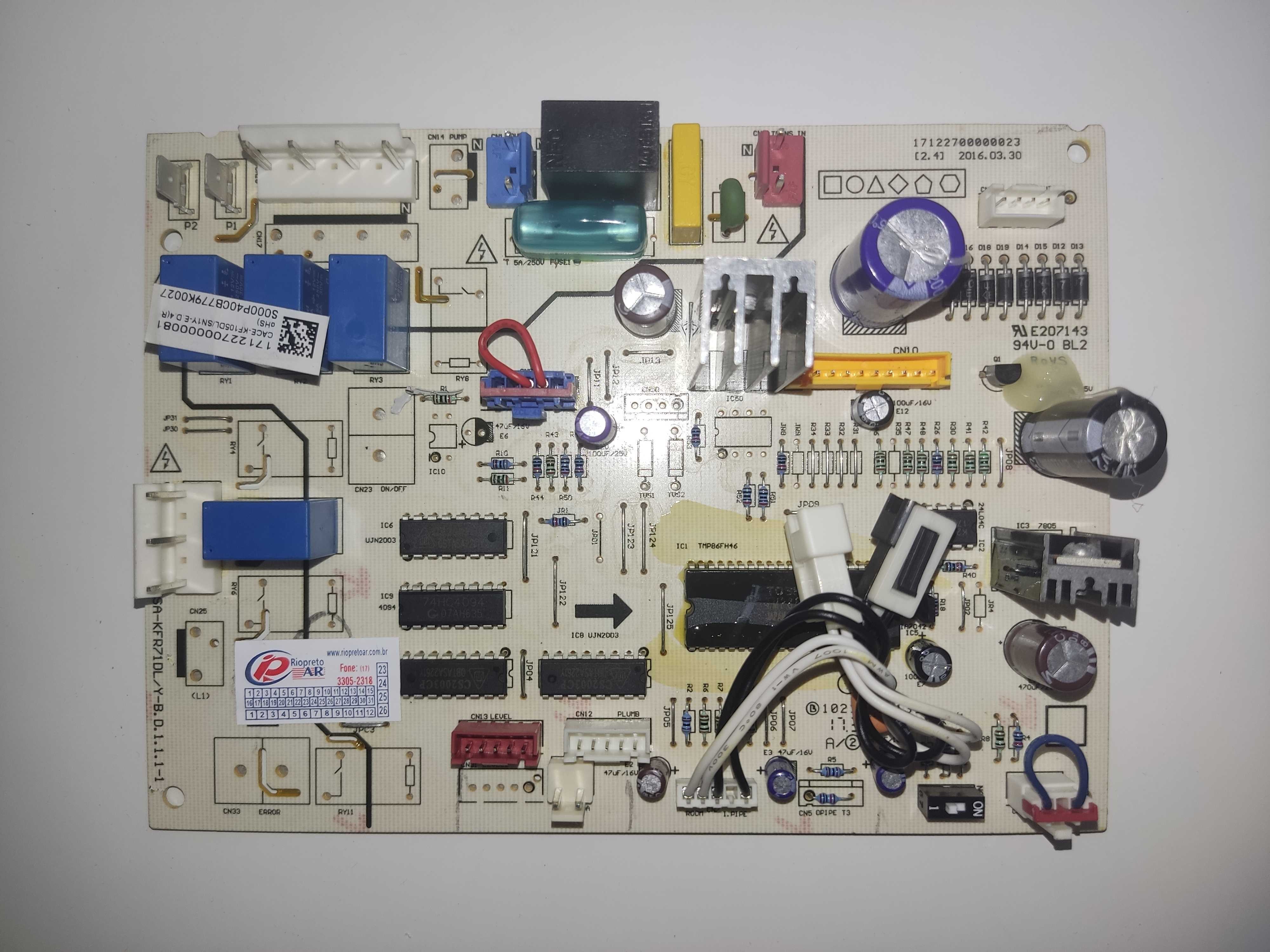 PLACA HITACHI EVAP RPC 36 E3P GAS R410A NEW UTOPIA P/T
