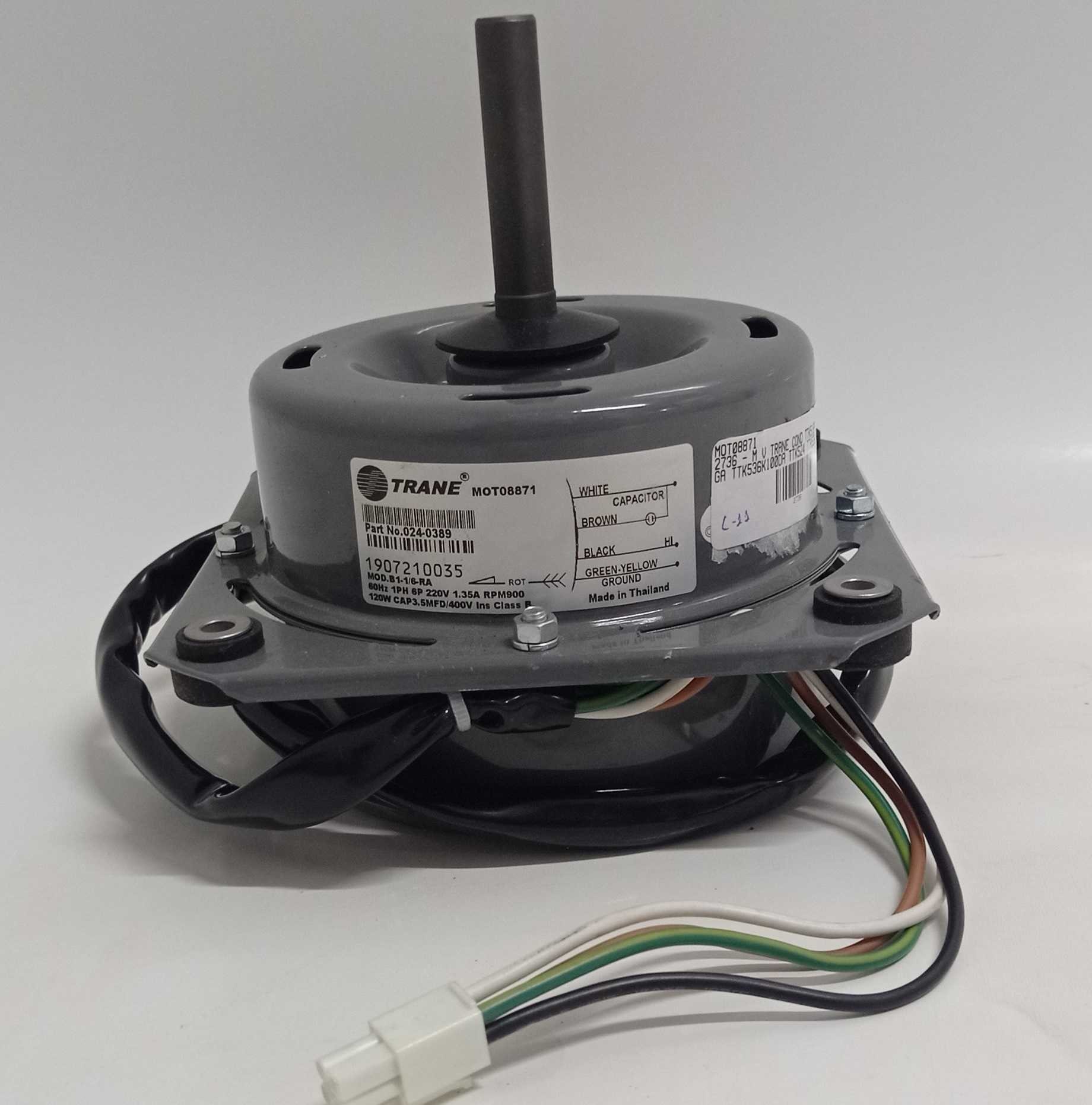 MOTOR VENTILADOR TRANE : TTT536A100AG TTK536K100DA 36000 BTUS 3TR MOT11617 