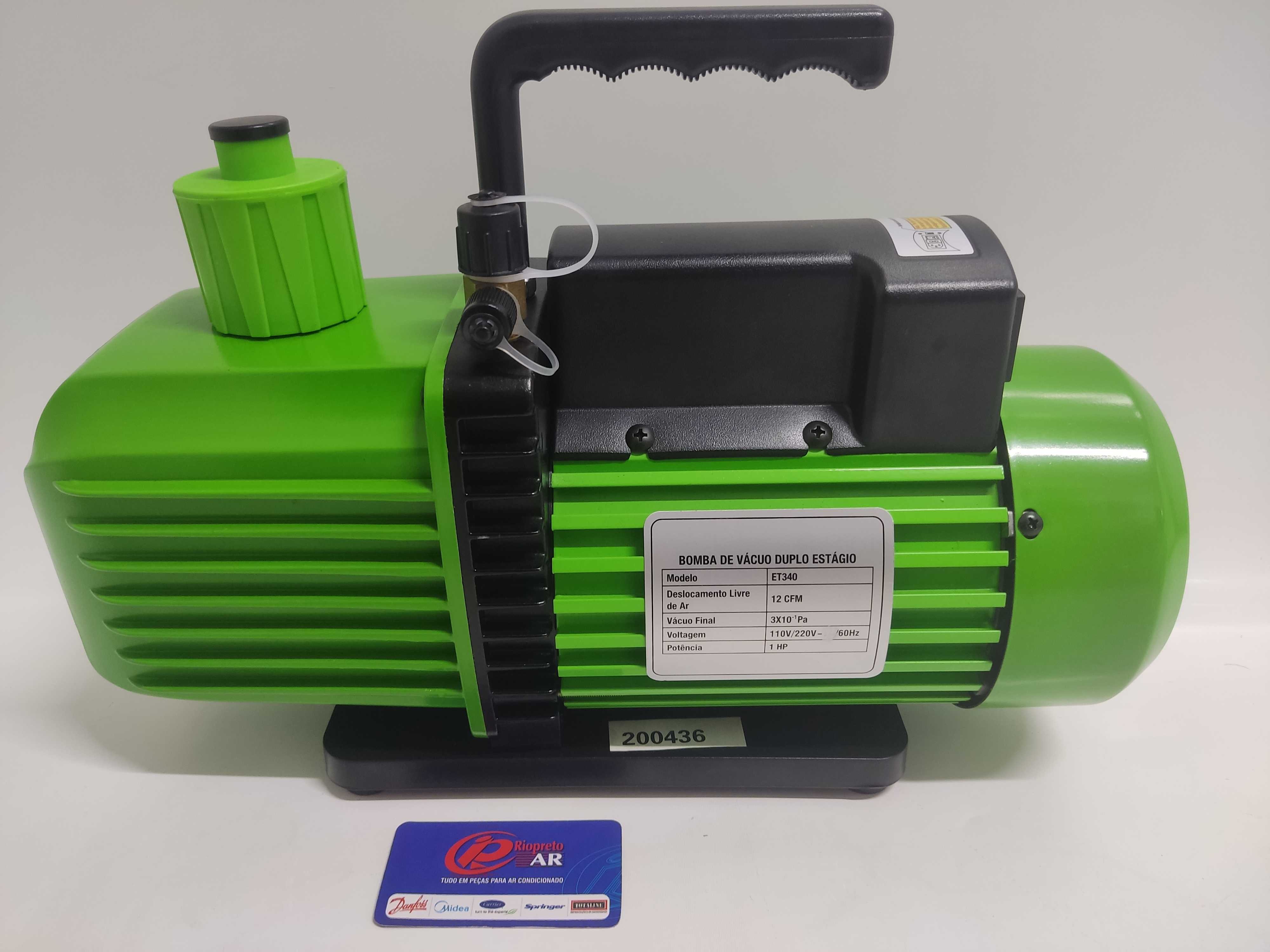 BOMBA DE VACUO 12CFM ECO TOOLS DUPLO ESTAGIO 220V