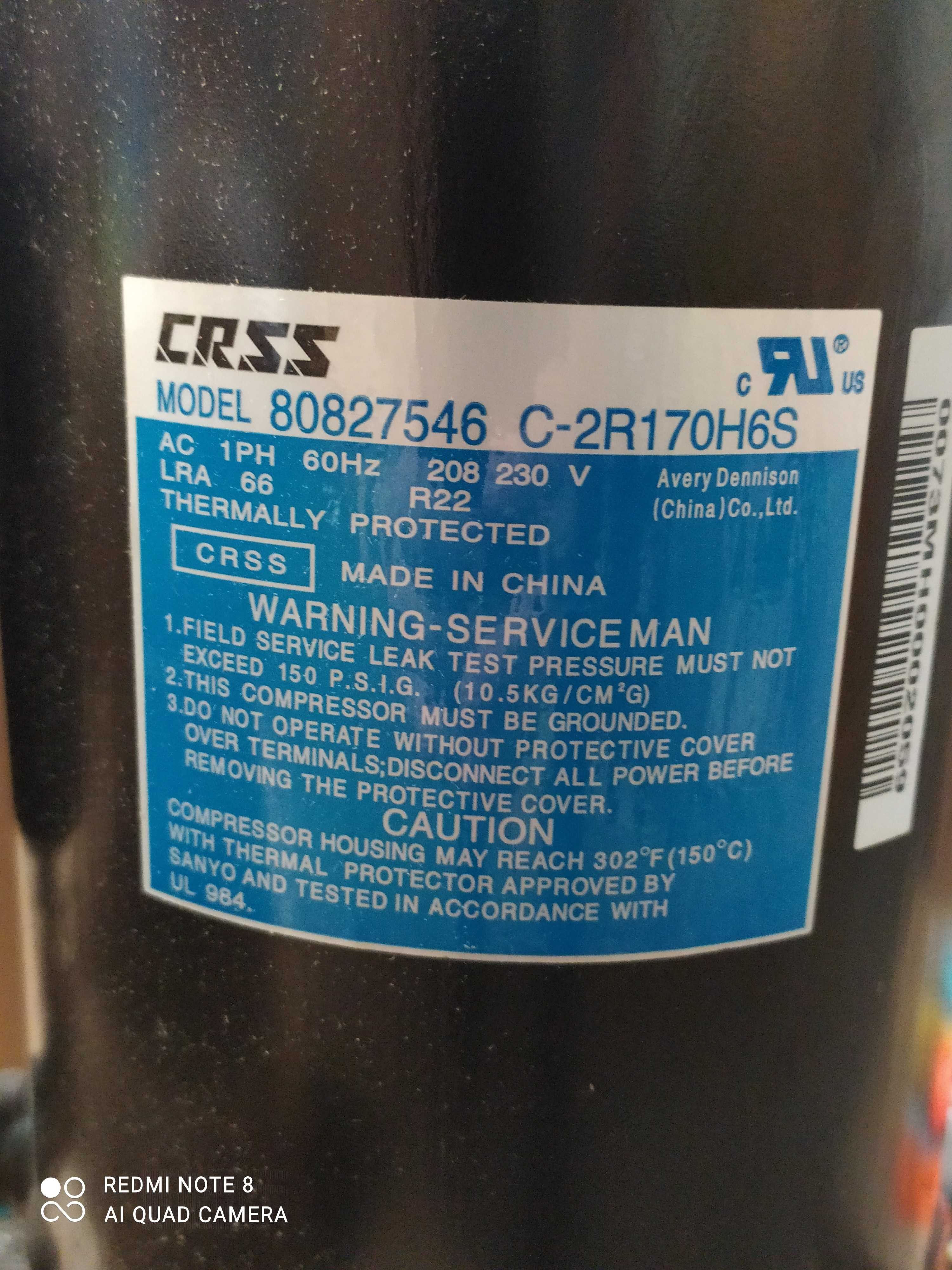 COMPRESSOR GMCC (TOSHIBA) 30000 BTUS R22 220V MOD C-2R170H6S AR-CONDICIONADO