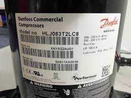 COMPRESSOR DANFOSS SCROLL 7,5 TR 220/3 GAS410A HLJ083T2LC8 121L2182