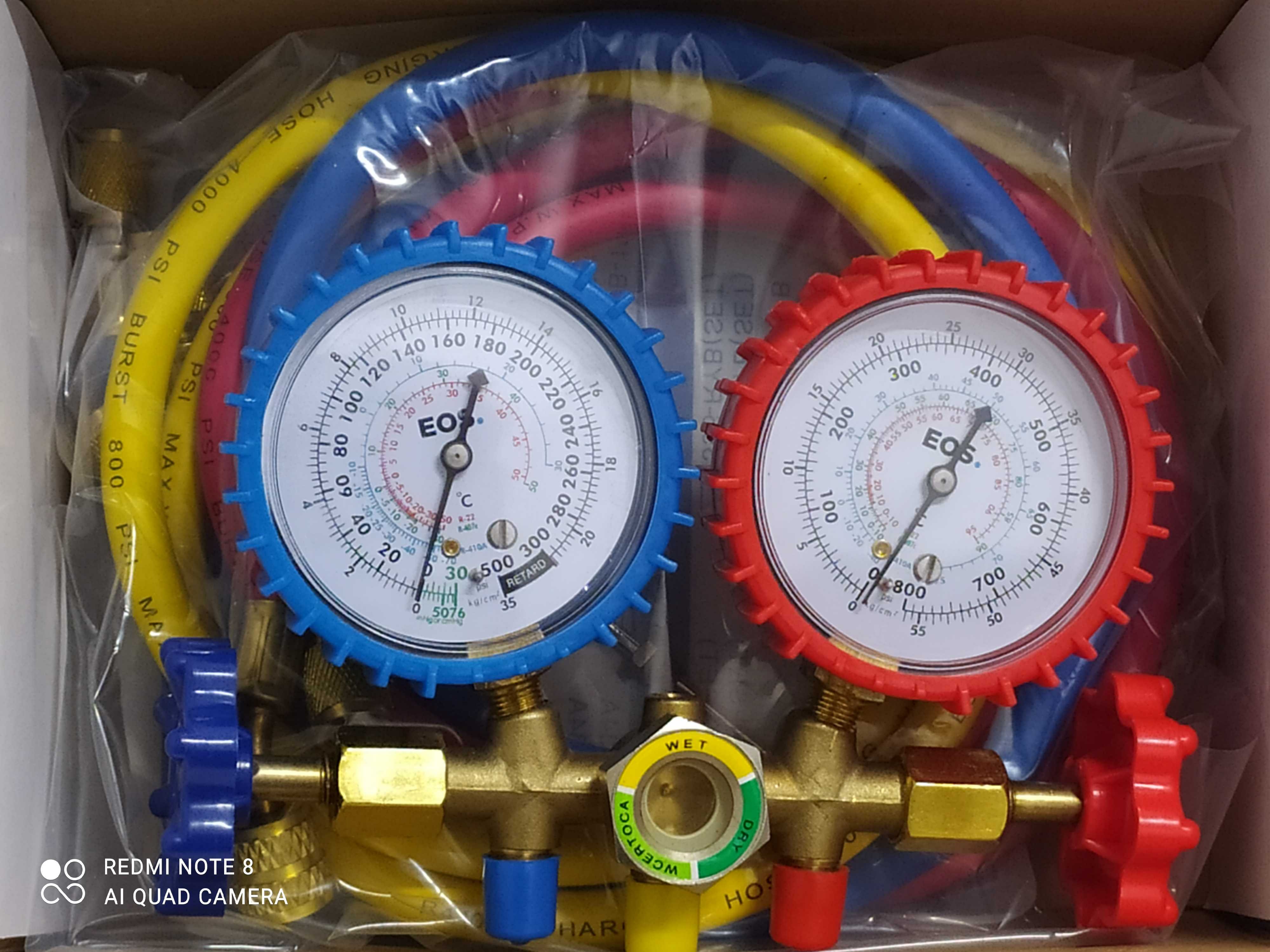 MANIFOLD R410/407/22 C/ 2 MANG 5/16 X 1/4 E 1 MANG 1/4 X 1/4 1,5MT