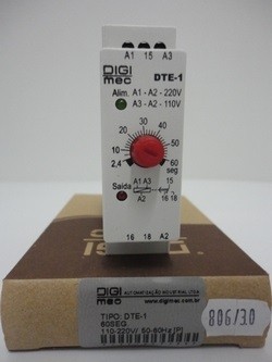 RELE DE TEMPO (DIGIMEC)0 A 60 SEGUNDOS  110-220 VAC (TEL USA