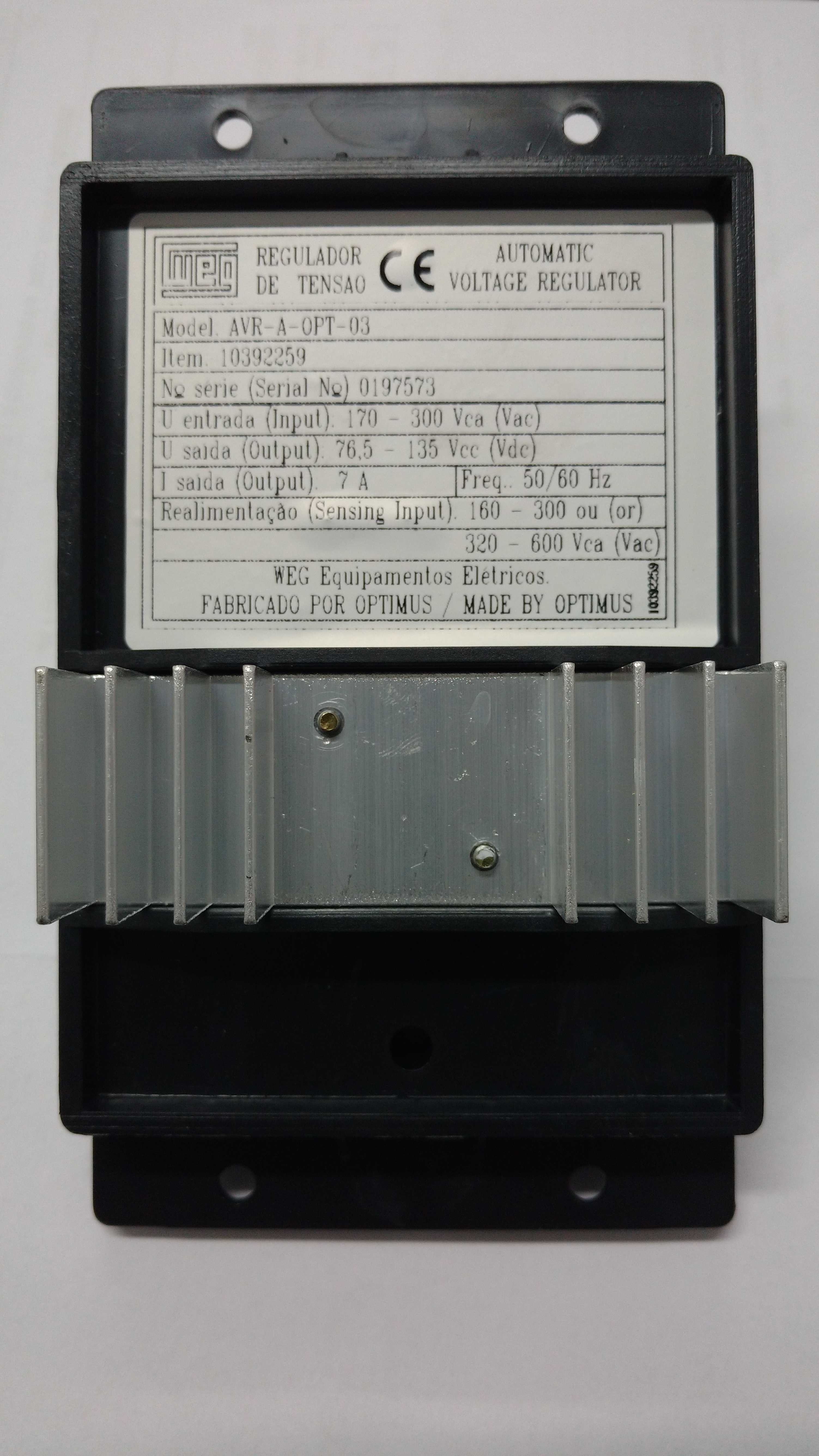 REGULADOR DE TENSÃO AVR-A-OPT-03 WRGA-01