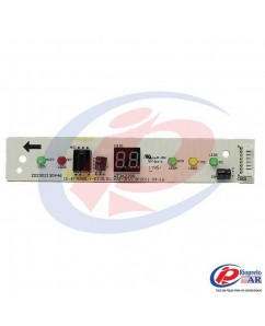 PLACA KOMECO DISPLAY EVAP KOS07FC QC KOS09FC QC KOS12FC QC G2 KOW(SEM ACABAMENTO