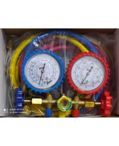 MANIFOLD R410/407/22 C/ 2 MANG 5/16 X 1/4 E 1 MANG 1/4 X 1/4 1,5MT