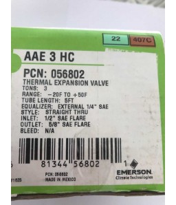 VALVULA TIXA 03 TR ROSCA EMERSON R22/R407 1/2 X 3/8 AAE3HC