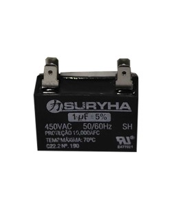CAPACITOR CAIXA 1,0 MFD 450 V 37X11X25 AR-CONDICIONADO