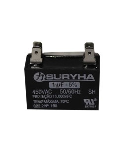 CAPACITOR CAIXA 1,0 MFD 450 V 37X11X25 AR-CONDICIONADO CAPACITOR CAIXA 1,0 MFD 450 V 37X11X25 AR-CONDICIONADO