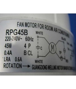 MOTOR VENTILADOR MIDEA EVAPORADORA 42MDCB24M5 42MFCB22M5 42MFQB22M5 MFC RPG45B 