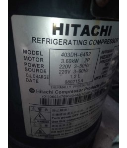 COMP HITACHI 4 TR  220 V  403 DH 64 B2 TRIFA R22 HLD18217B COMPRESSOR HITACHI 4 TR  220 V  403DH64B2 TRIFASICO R22 HLD18217B