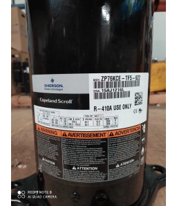 COMPRESSOR COPELAND SCROLL 7,5 TR ZP76KC-TF5-622 GAS R410A 220/3 