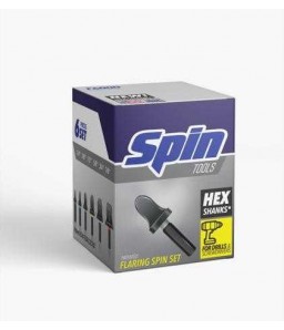 FLANGEADOR SPIN MIGRARE PARA FURADEIRA F6000HEX (6 PÇS) 1/4 3/8 1/2 5/8 3/4 7/8
