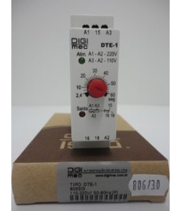 RELE DE TEMPO (DIGIMEC)0 A 60 SEGUNDOS  110-220 VAC (TEL USA